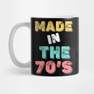 Retro Vintage Made In The 70's 1970s Born Birthday Mug